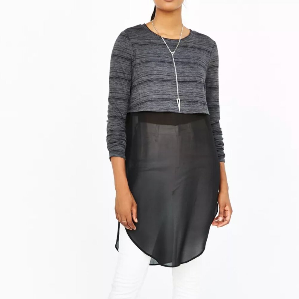 Layered Effect Top with Mesh Panel